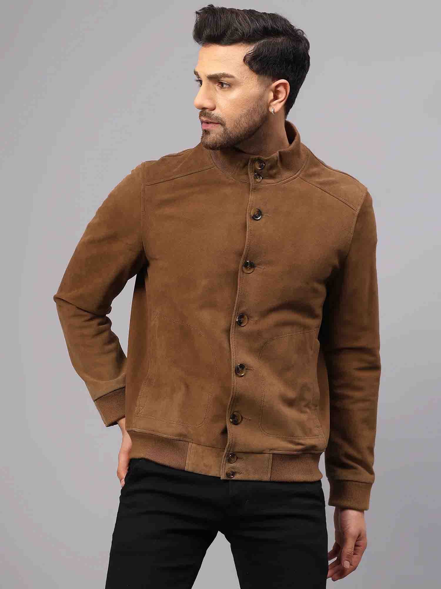 CRW Classic Brown Leather Bomber Jacket – Men’s Heritage Edition