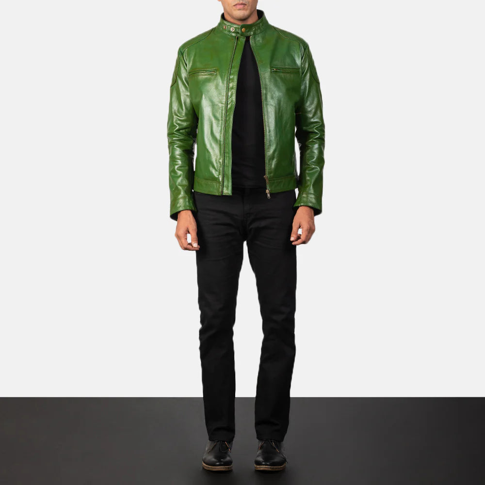 Gatsby Leather Biker Jacket – Men’s Vintage Elegance Edition
