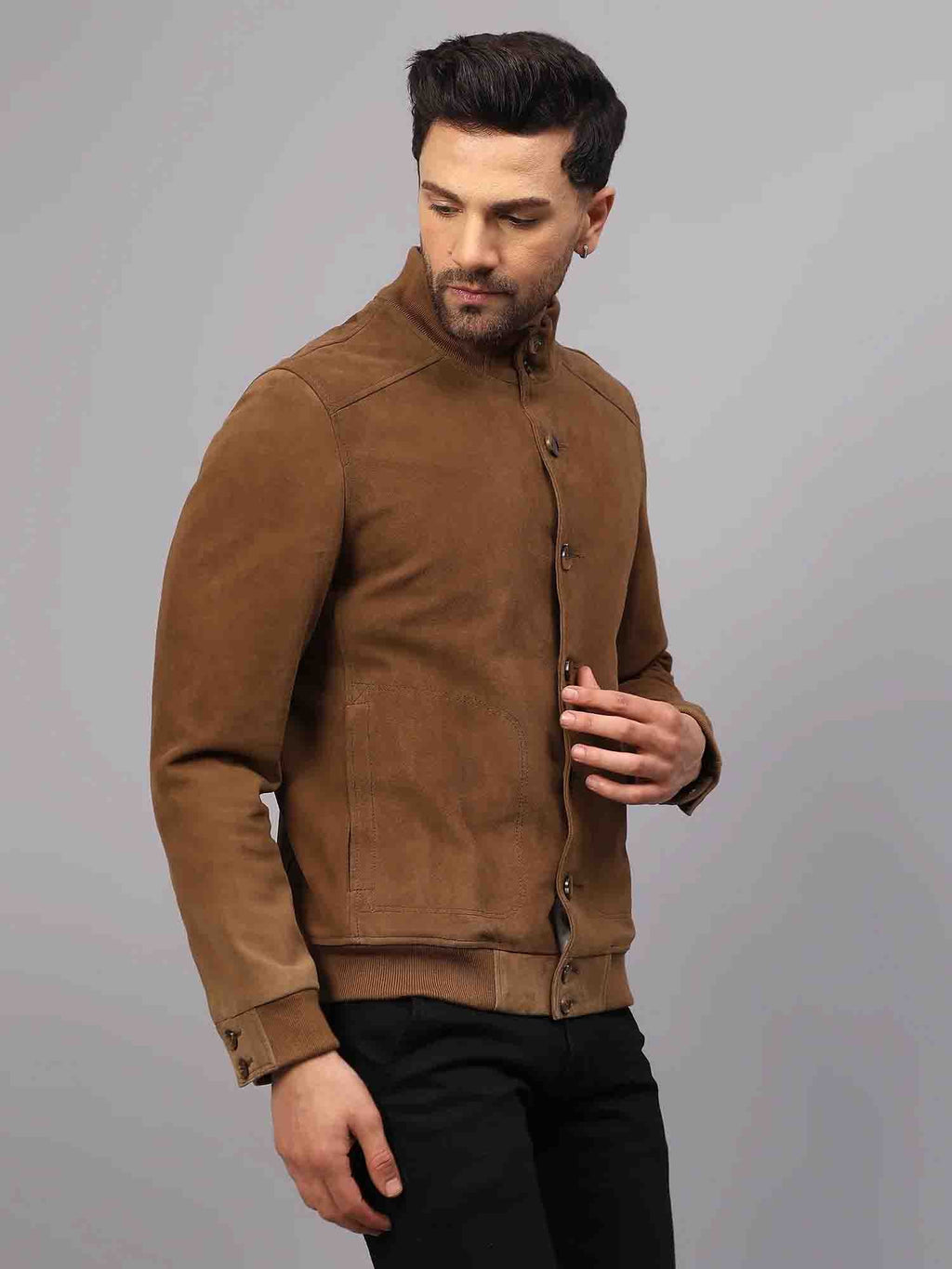 CRW Classic Brown Leather Bomber Jacket – Men’s Heritage Edition