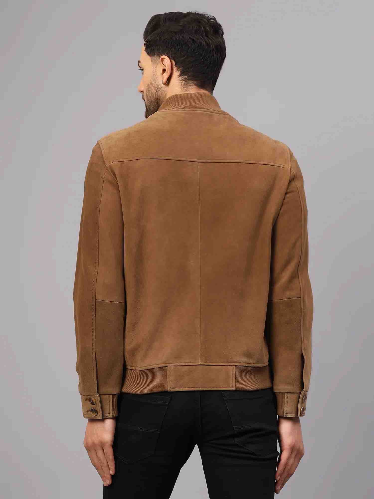 CRW Classic Brown Leather Bomber Jacket – Men’s Heritage Edition